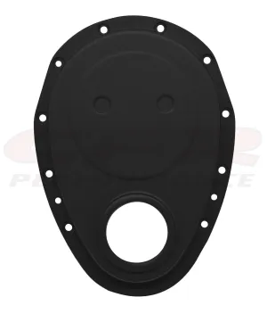ALUMINUM CHEVY SB 283-305-327-350-400 TIMING CHAIN COVER - BLACK
