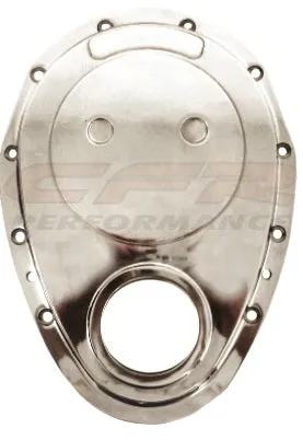 ALUMINUM CHEVY SB 283-305-327-350-400 TIMING CHAIN COVER - POLISHED