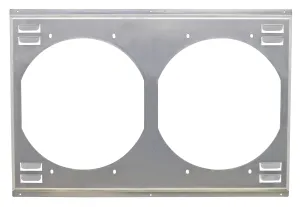 ALUMINUM EMC LOUVERED FAN SHROUD DUAL 2-12" FAN 27-1-2"X18-1-2" FITS 34"X19" RADIATOR - NATURAL
