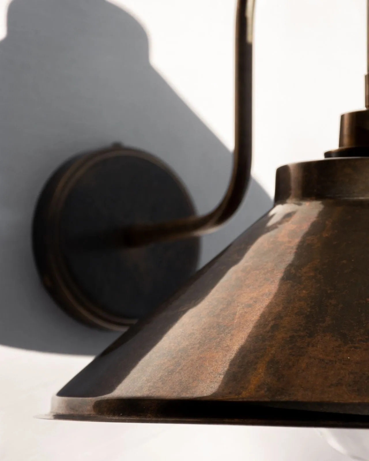 Antique Brass Gooseneck Wall Light