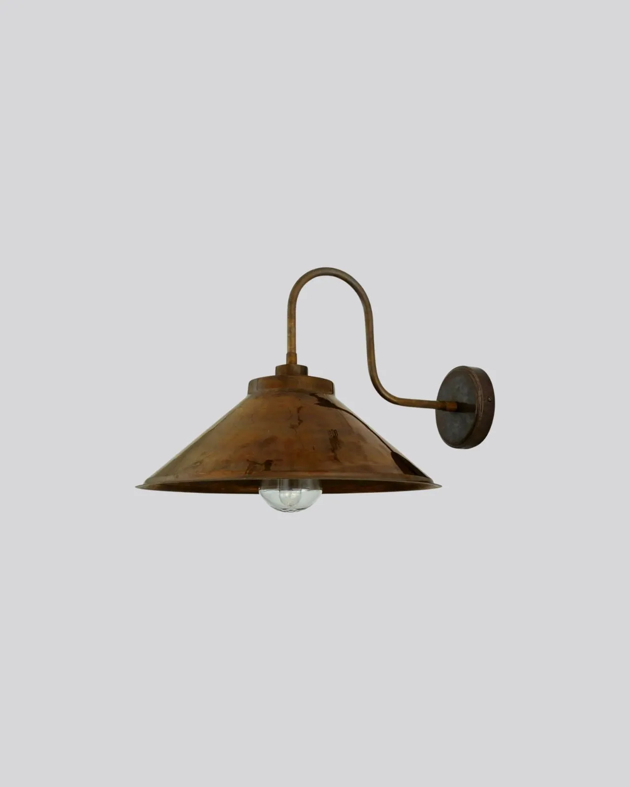 Antique Brass Gooseneck Wall Light