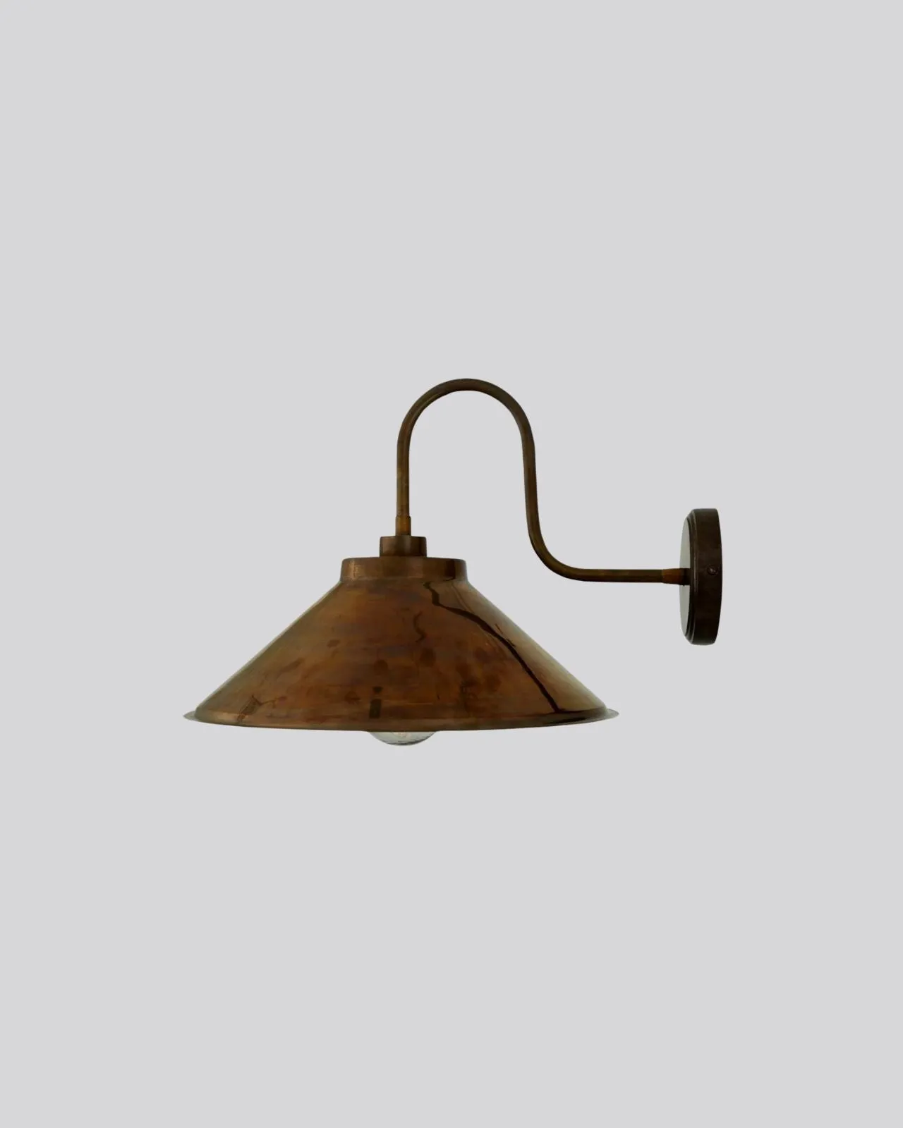 Antique Brass Gooseneck Wall Light