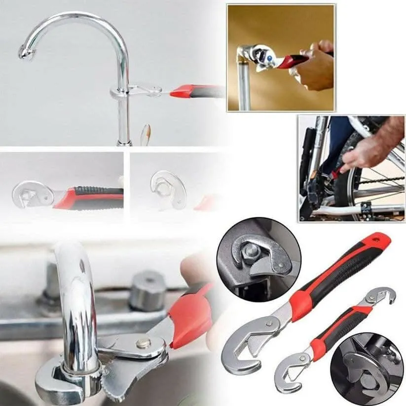 Auto Adjustable Quick Snap'N Grip Wrench Multifunction Spanner Set seal pack