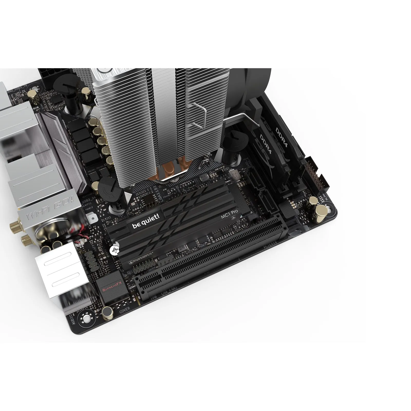 Be Quiet! MC1 PRO M.2 SSD Cooler w/ Integrated Heat Pipe, For Single & Double Sided M.2 2280 Modules