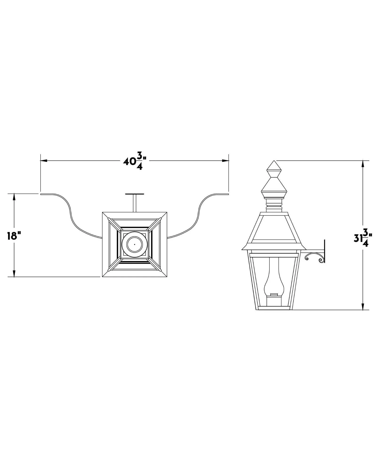 Boston Exterior Wall Lantern Medium