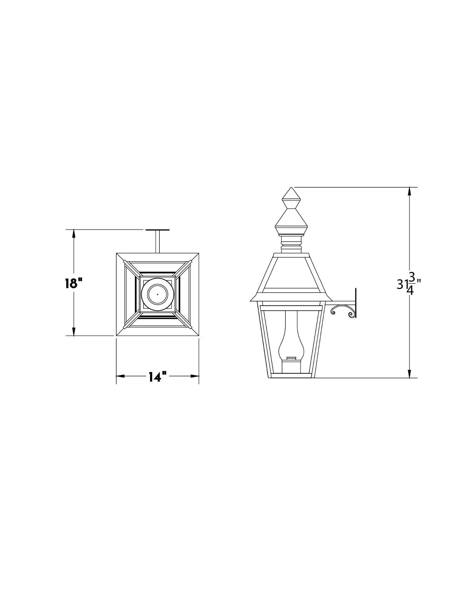 Boston Exterior Wall Lantern Medium