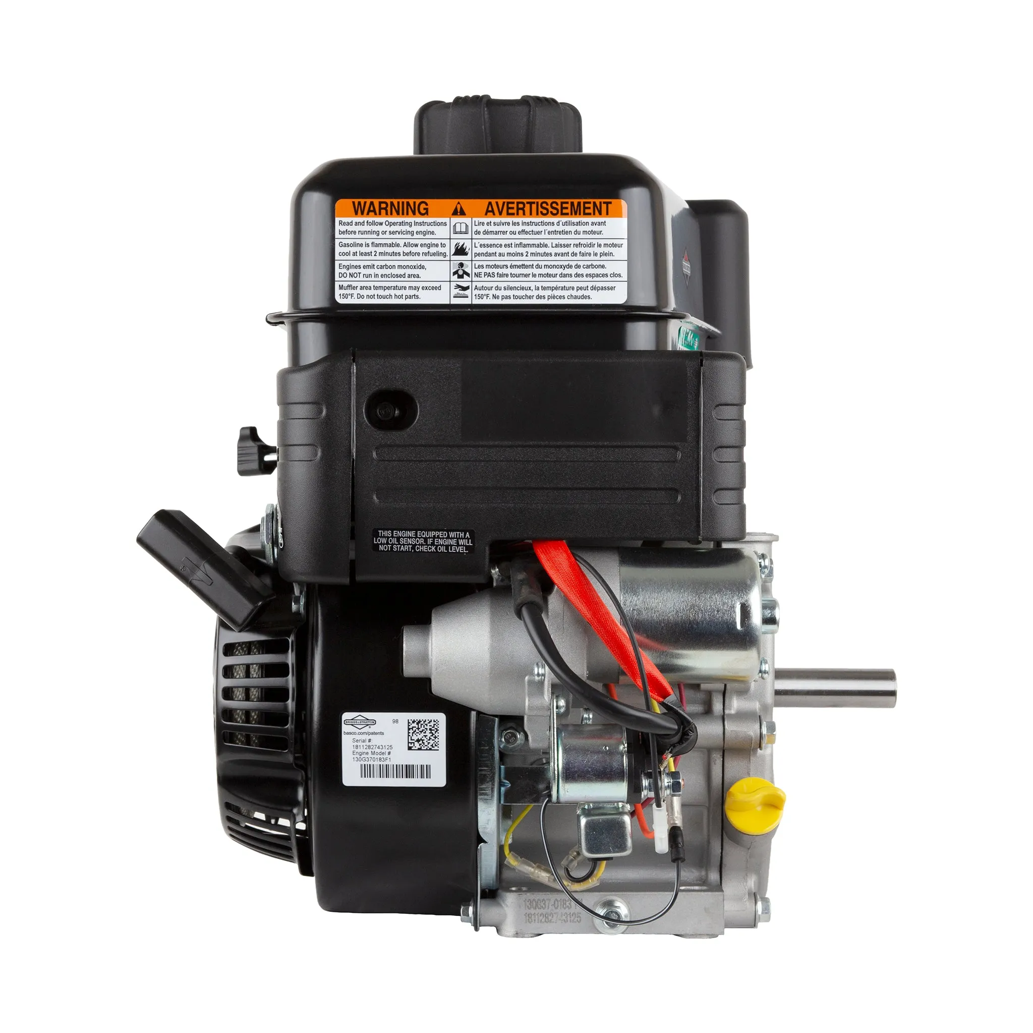 Briggs & Stratton - 130G37-0183-F1 - 900 Series, Single Cylinder, Air Cooled, 4-Cycle Gas Engine, 3/4" x 2-27/64" Crankshaft