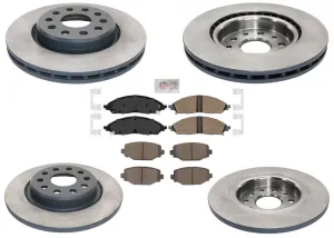 Coated Disc Brake Rotors & Pads for Jeep Grand Cherokee 22-24 Standard Brake