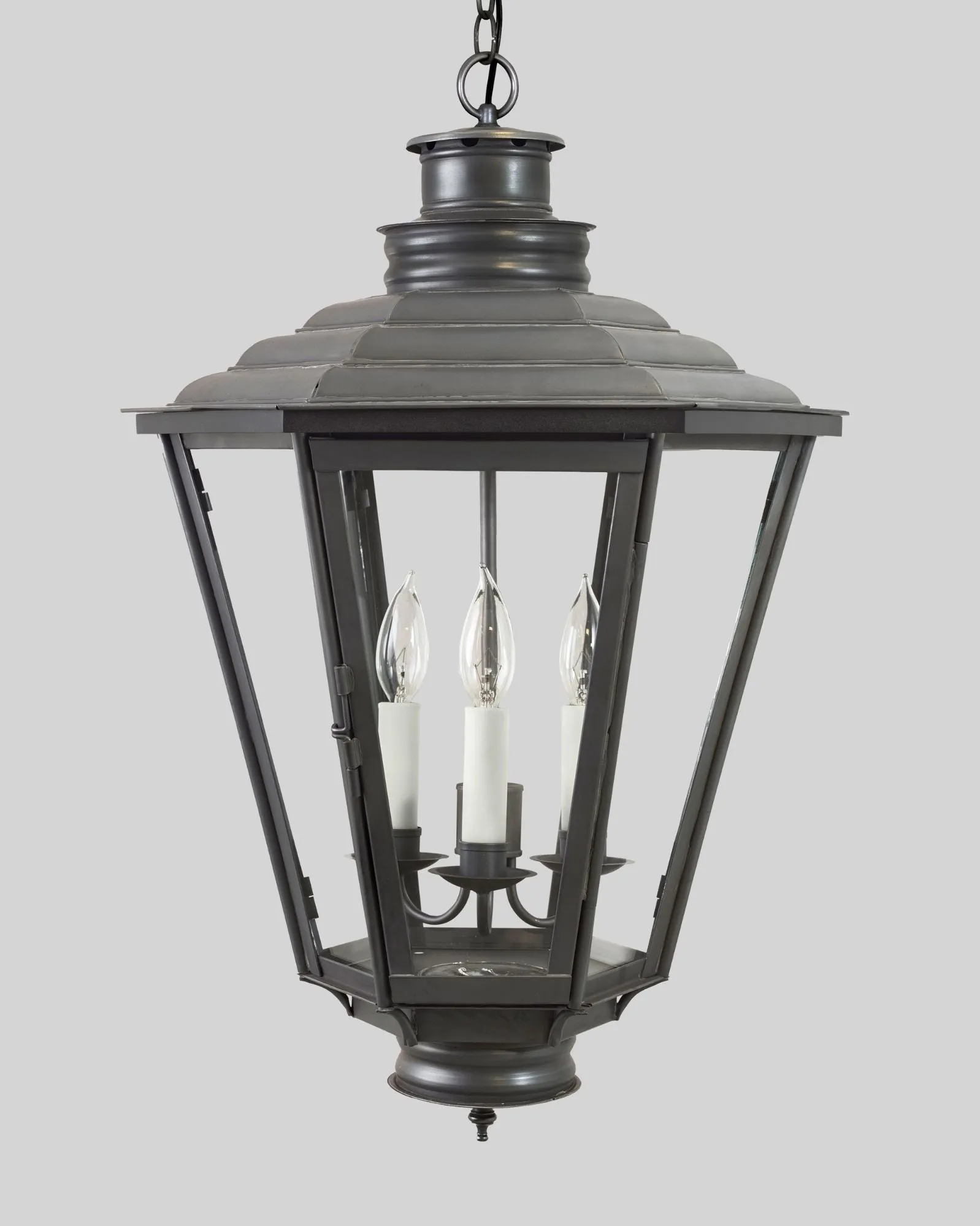 English Gas Exterior Hanging Lantern Large