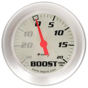 Equus Boost/Vacuum Gauge - Mechanical - Analog - 2-5/8" Diameter - White Face