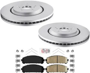 Front Coated Disc Brake Rotors Ceramic Pads For Toyota Rav4 Prime 2021-2023