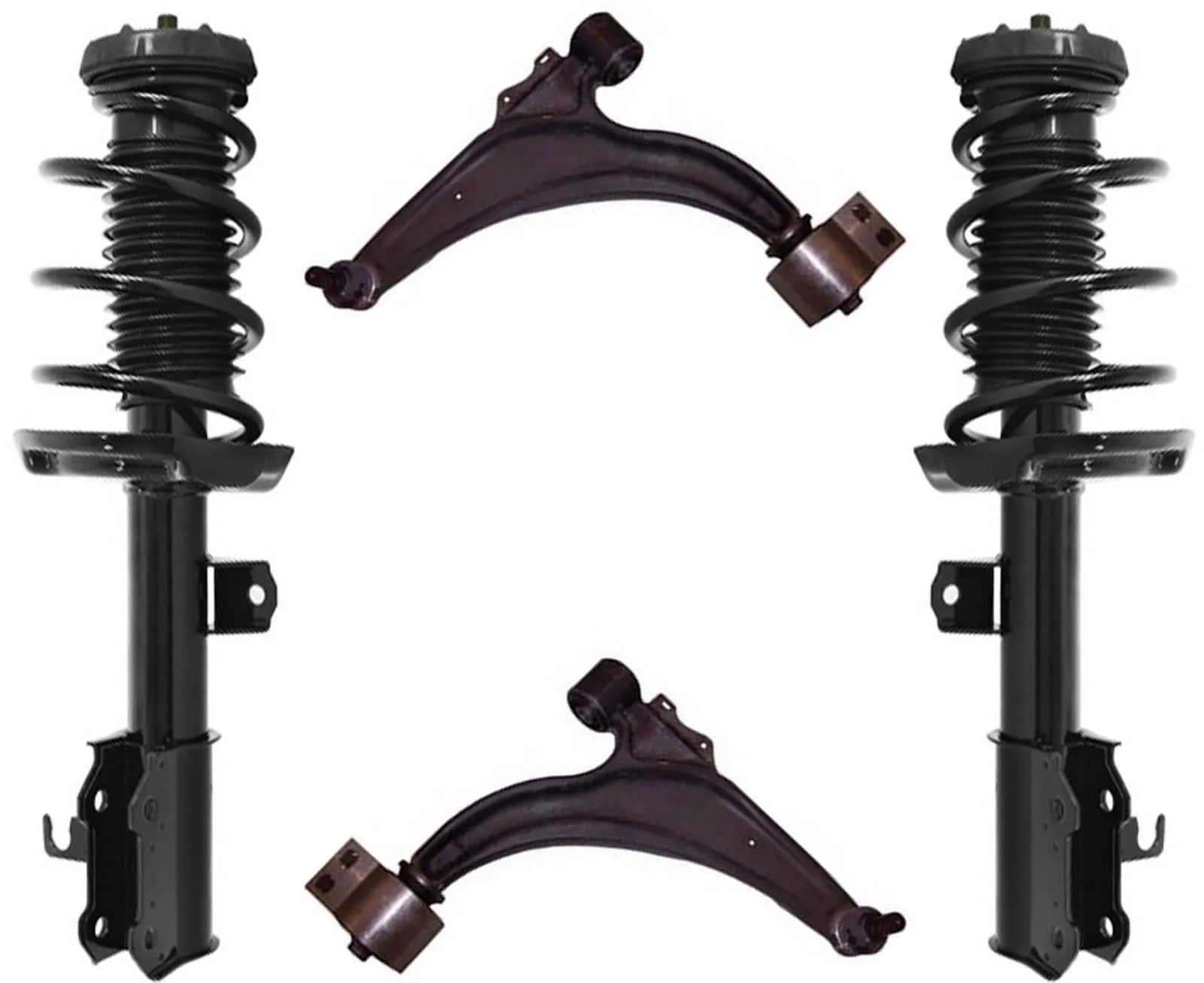 Front Complete Coil Spring Strut Control Arms For 2013-2017 Buick Verano 2.4L