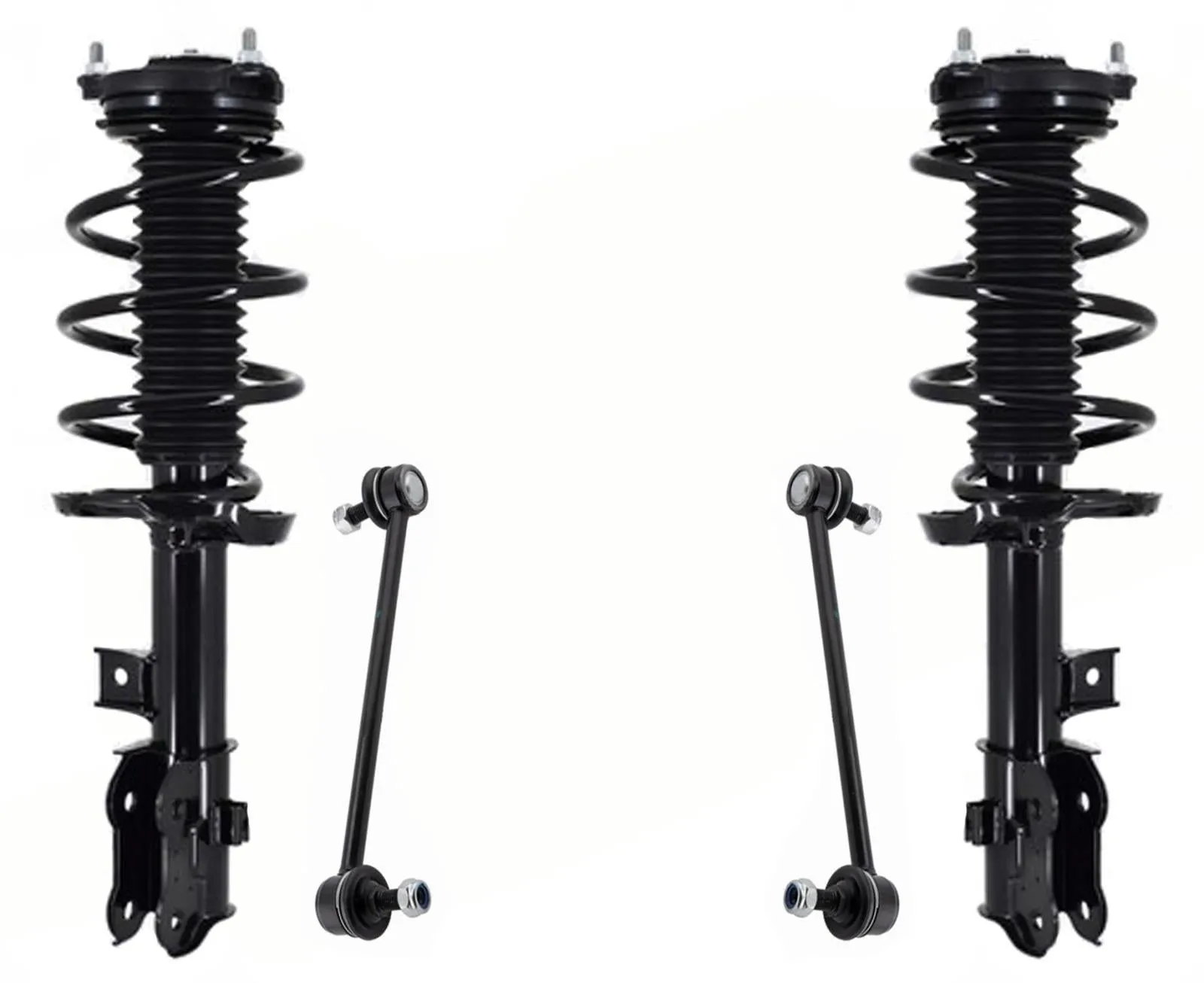 Front Complete Struts W/ Coil Springs & Links For Kia Sportage 17-19 EX LX