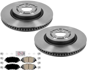 Front High Carbon Disc Brake Rotors Ceramic Brake Pads For Lexus ES250 2021-2023