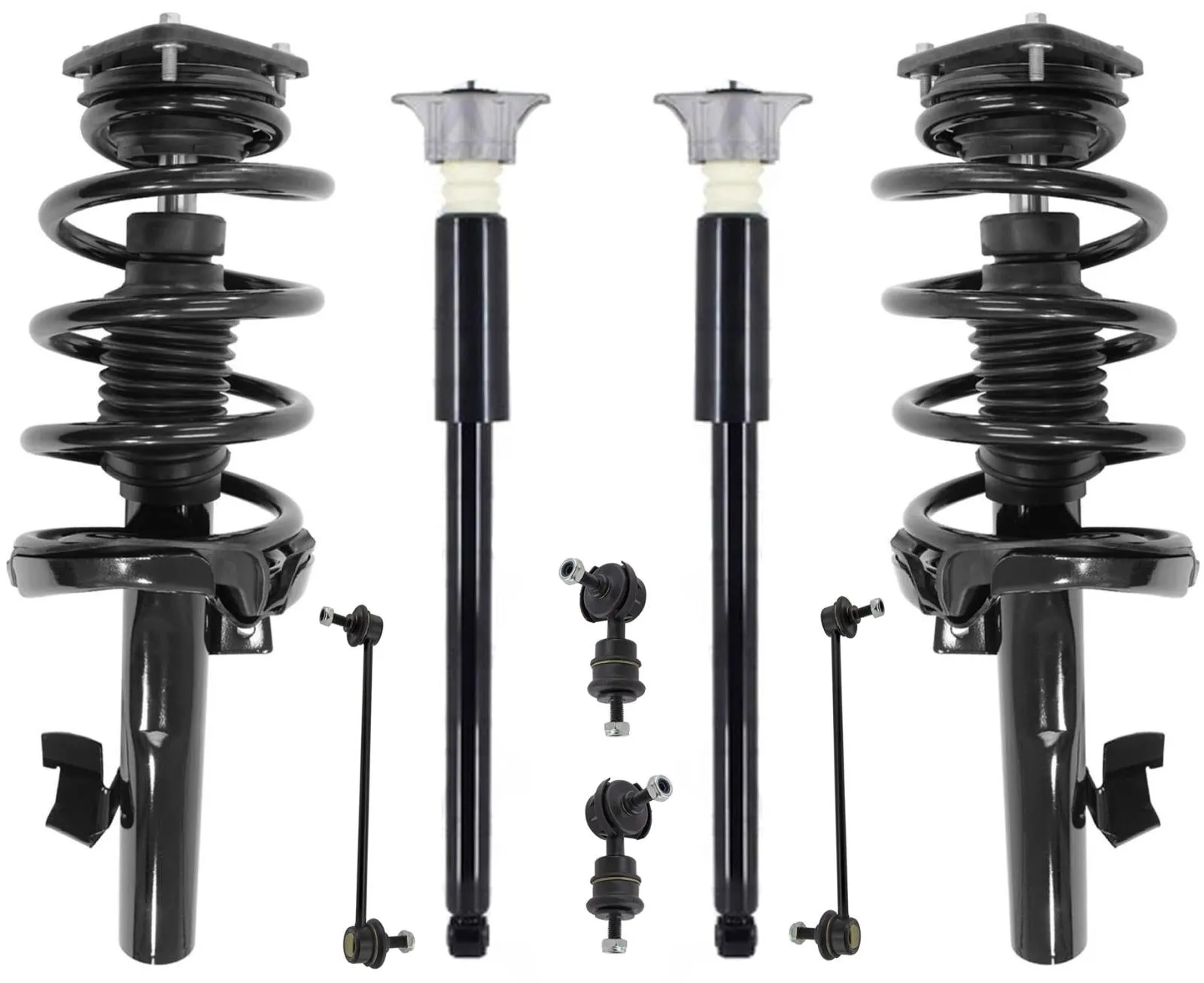 Front Struts Rear Complete Shocks & Sway Bar Links For Volvo C30 2007-2013