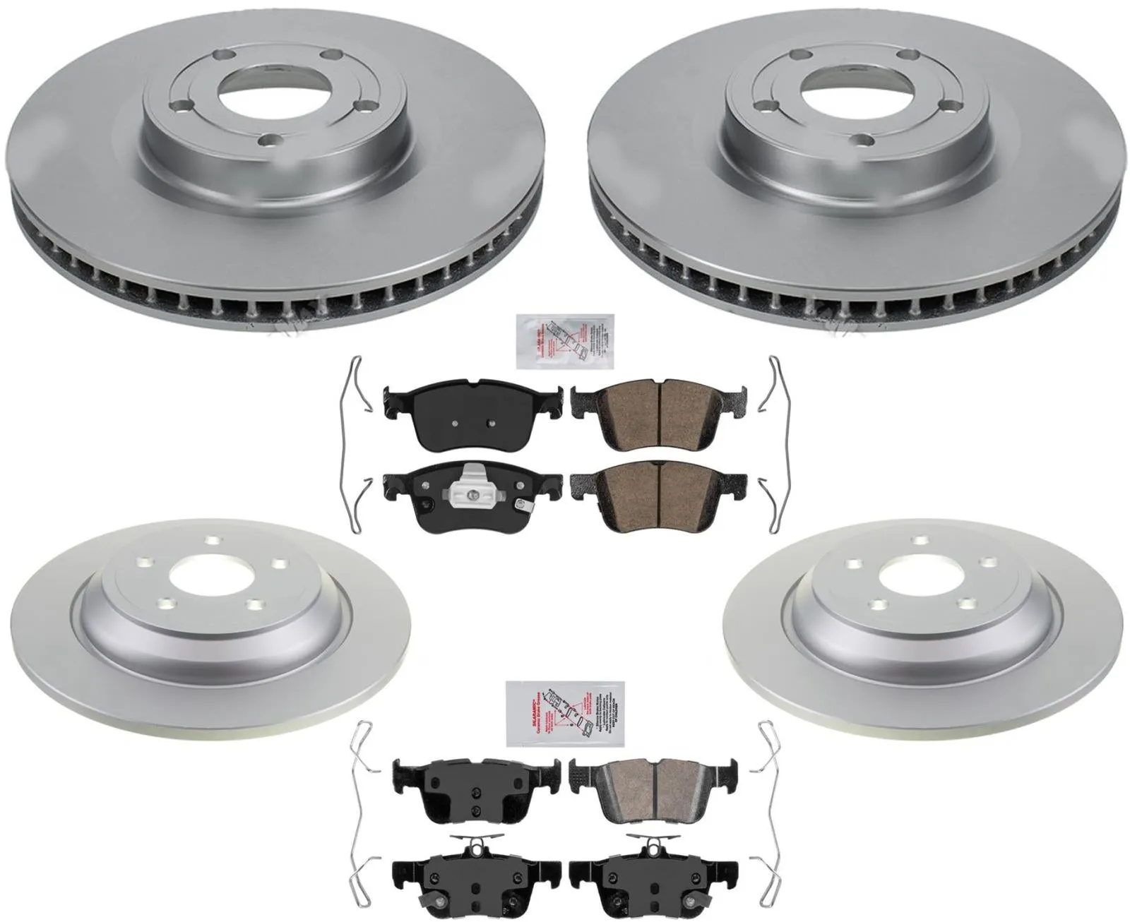 Ft & Rear GEO Coated Disc Brake Rotors Brake Pads for Ford Bronco Sport 21-2023