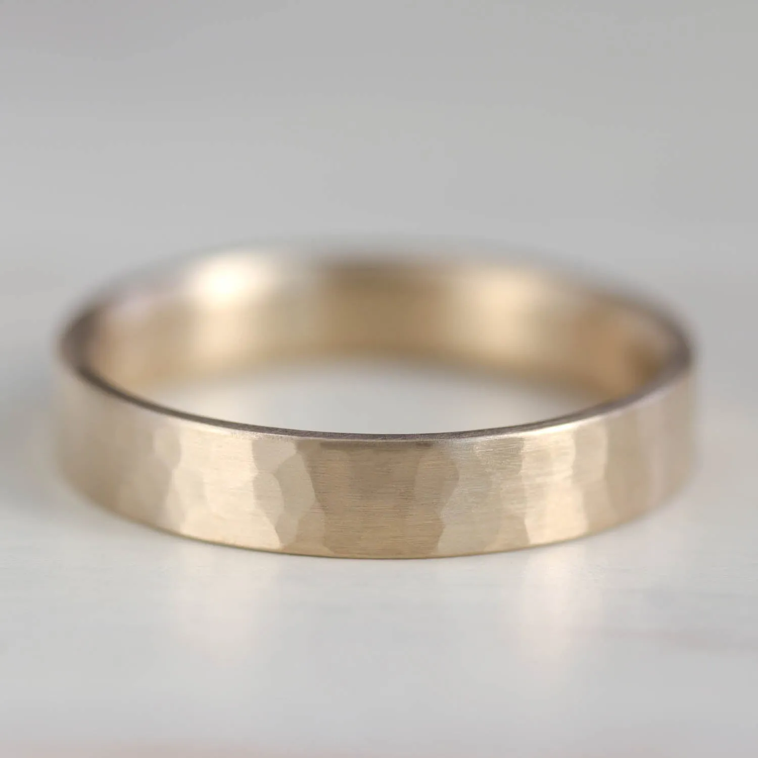 Hammer Textured Comfort-fit Flat Band •