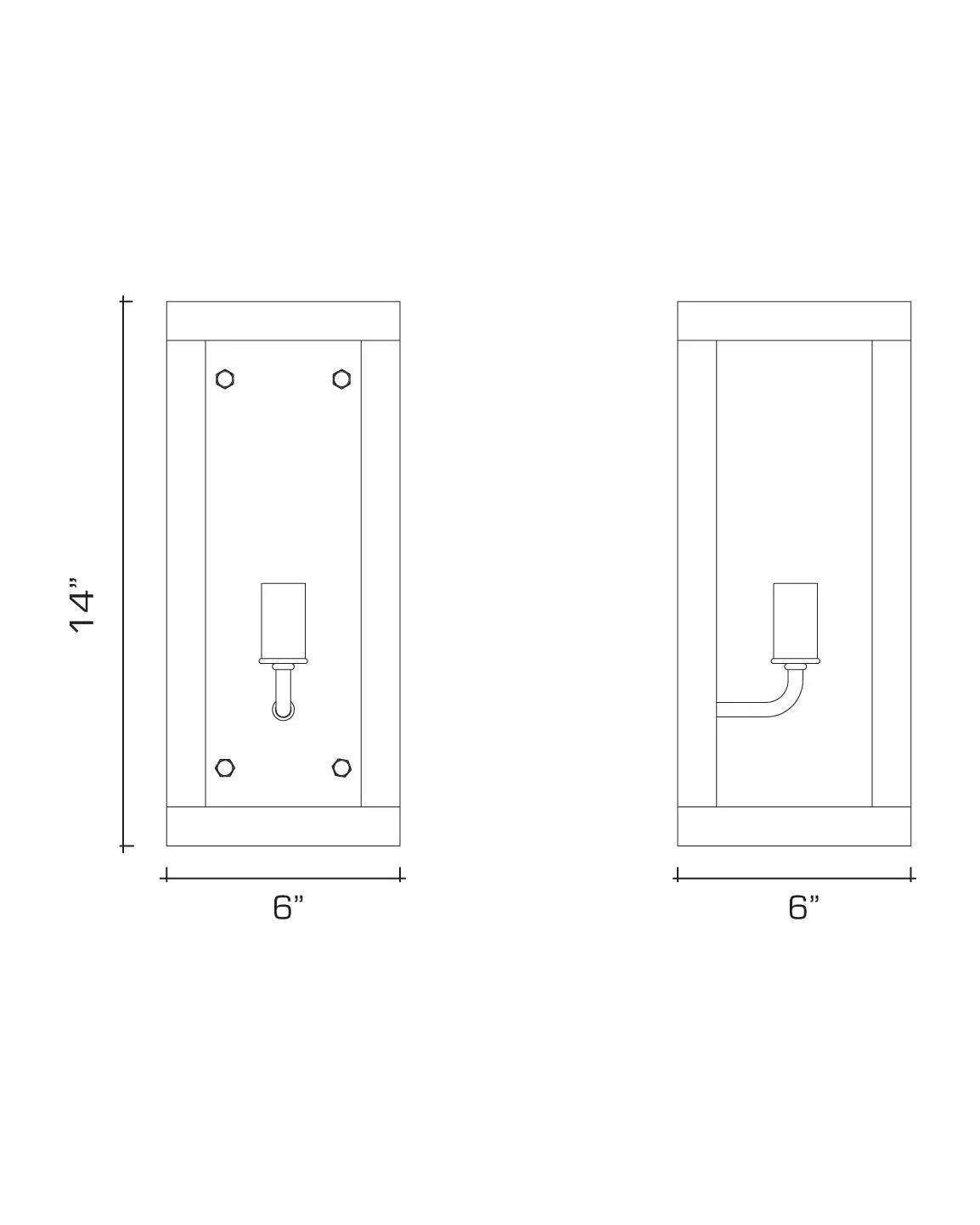 Heron 6 Exterior Sconce