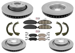 Improved Performance Coated Disc Brake Rotors   Pads for Mustang 15-22 EcoBoost