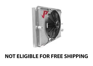 Late Model Radiator with Full Surface Oil Cooler Stack Package 28" x 19"  w- 16" Fan - Ford