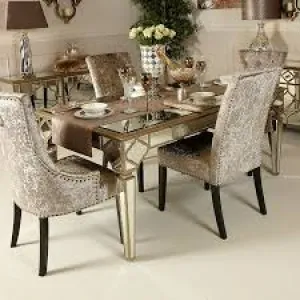 Marrakech Mirrored  180 cm Dining Table REDUCED TO CLEAR  Instore purchase for collection .