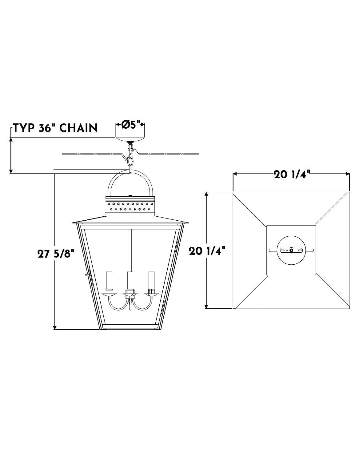 Mystic Exterior Hanging Lantern Large