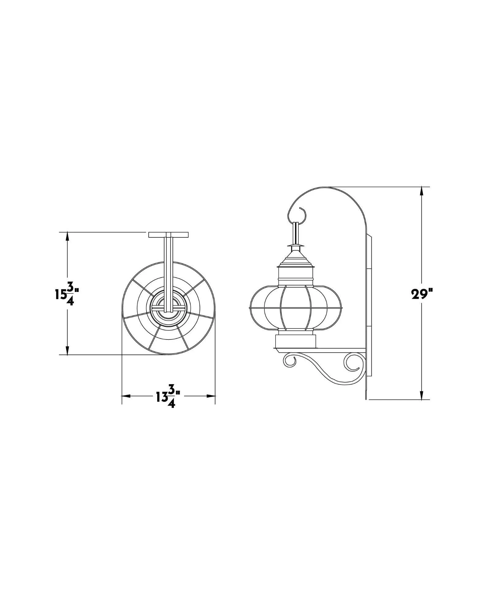 New England Onion Exterior Wall Lantern Large