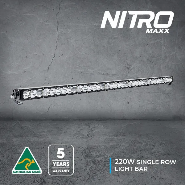 Nitro Maxx 220W 52″ Single Row Light Bar | Ultra Vision Lighting