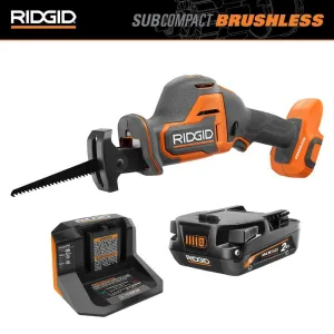 Open Box -  18V SubCompact Brushless Cordless One-Handed Reciprocating Saw Kit with 2.0 Ah Battery and Charger