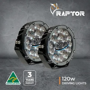 Raptor 120 LED 9″ Driving Light (Pair) | Ultra Vision Lighting