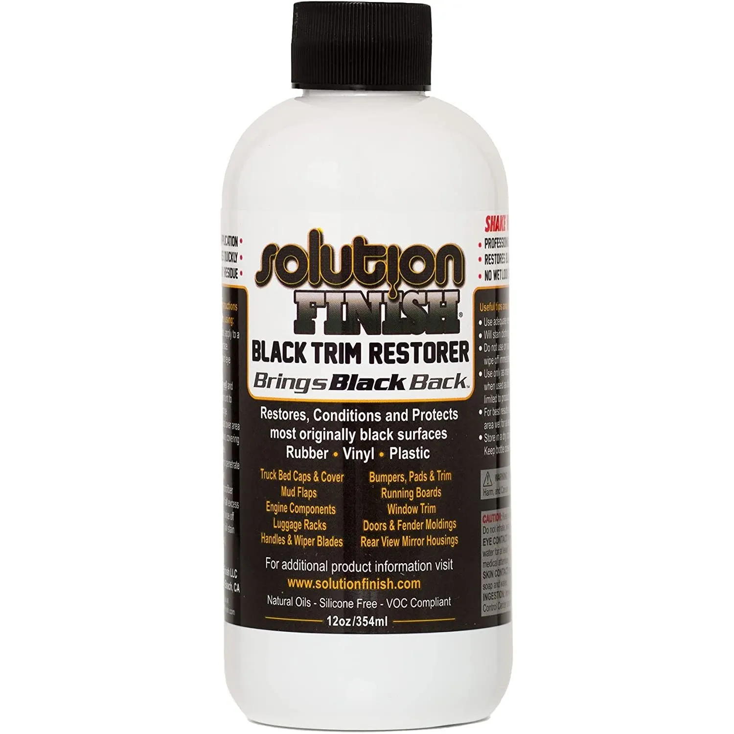 Solution Finish - Black Plastic & Vinyl Trim Restorer