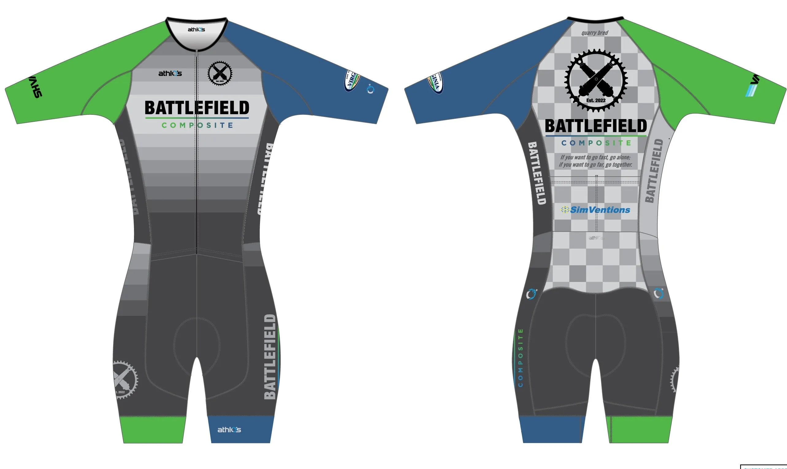 Split-Zero Skin Road Suit Women's - Battlefield Composite