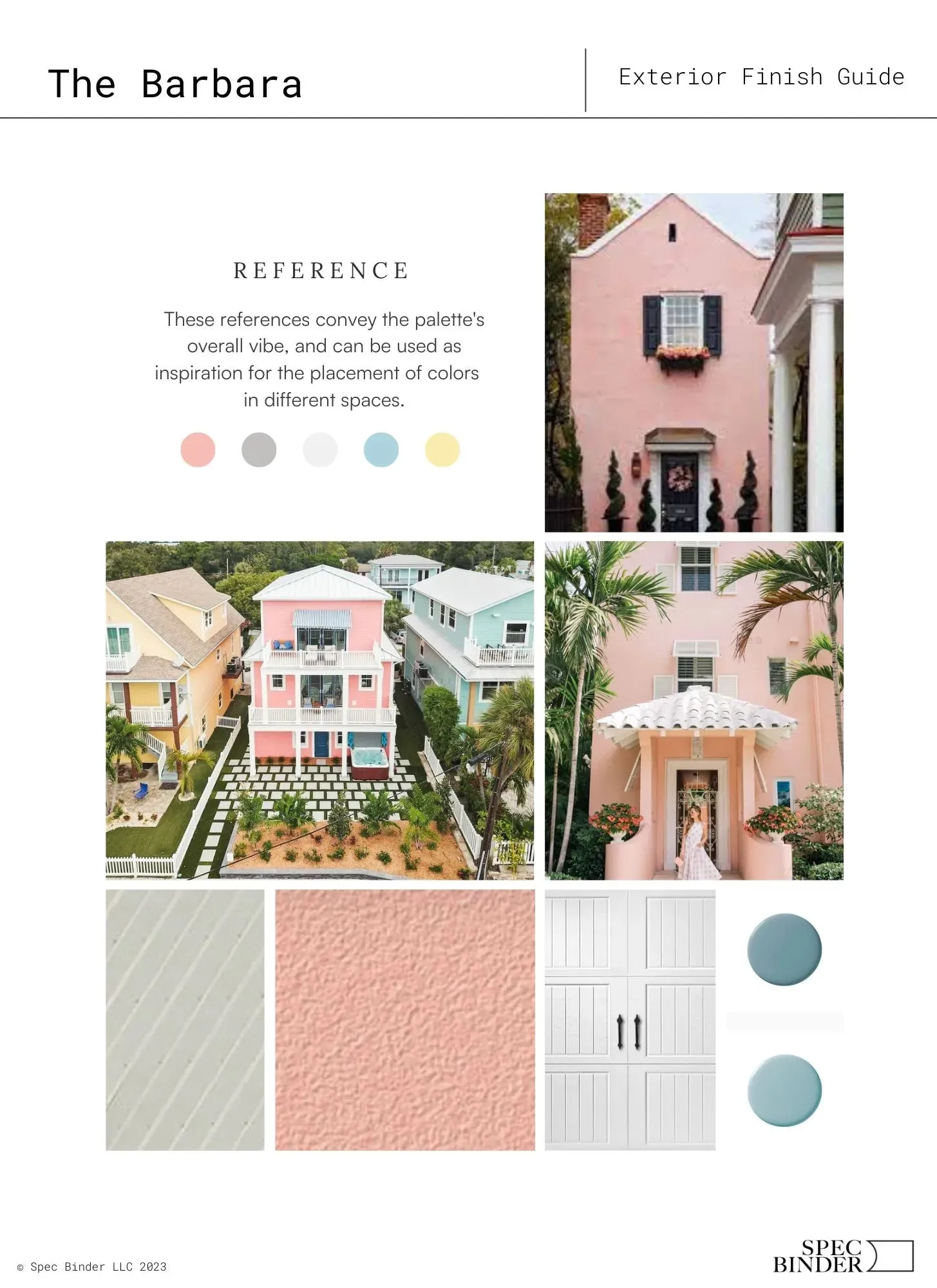 The Barbara Exterior Finish Palette