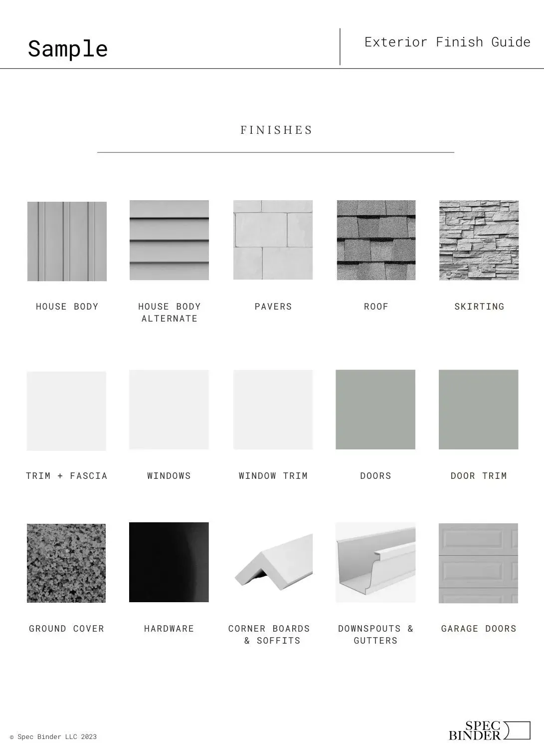 The Olivia Exterior Finish Palette