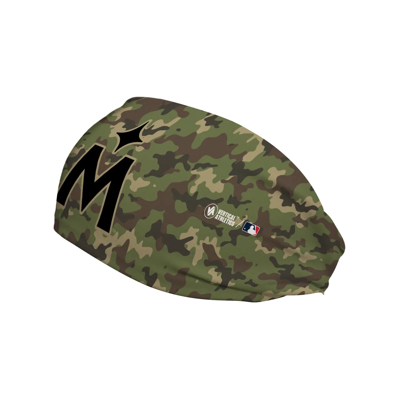 Twins Cooling Headband: Green Camo Cap Logo