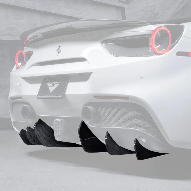 Vorsteiner Ferrari 488 GTB Diavolo Rear Diffuser Fins (Set of 6)