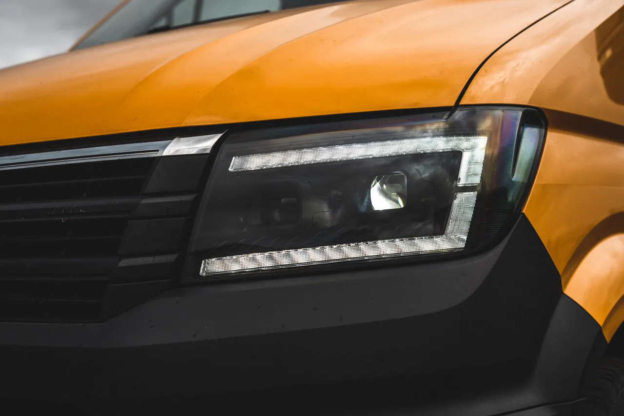 VW Crafter LED DRL Headlights with Sequential Indicators – BLACK