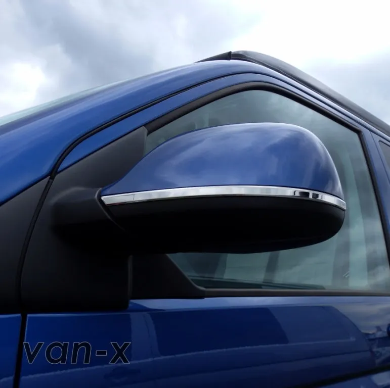 VW T5.1, T6 campervan Wing Mirror Trims Stainless, Latest accessories