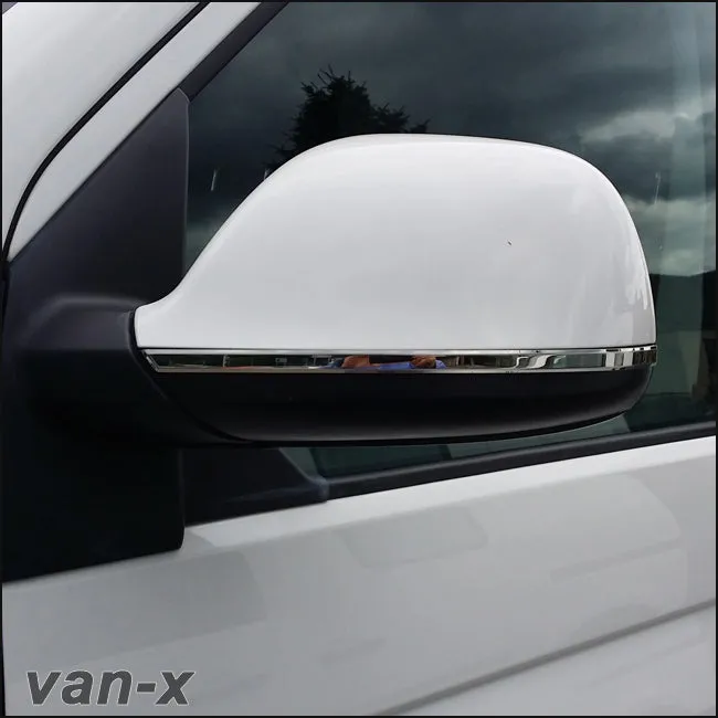VW T5.1, T6 campervan Wing Mirror Trims Stainless, Latest accessories